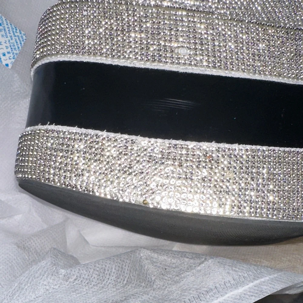 Current Mood Rhinestone Swirl boots HOW SWEET IT IS PLATFORM BOOTS - SILVER